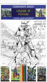 Tournament Knight - A4 Colour-in Posters - TimeLine Gifts